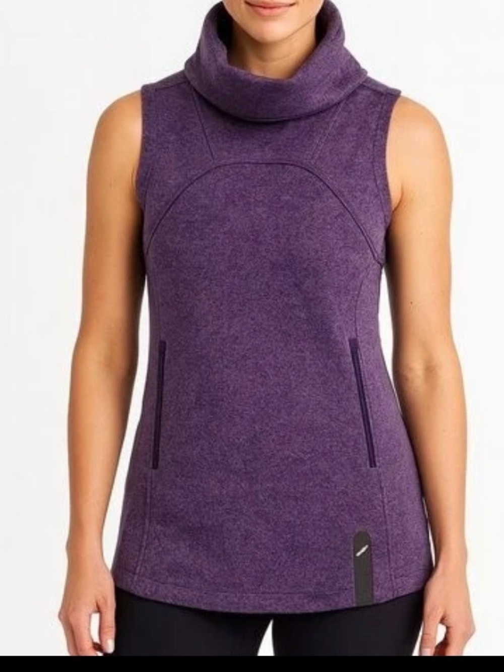 Indyeva cowl neck Women's Sleeveless Turtleneck Sweater Vest - Gray XS